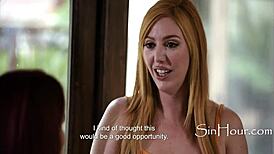 bbw pulls uno reverse card on nosy neighbor with cheating lesbian fun