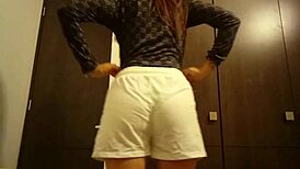 A Spanish petite, lovely Mexican university student passionately pleasures her partner's manhood on camera