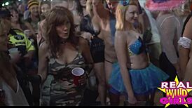 Fantasy Fest sluts flash wild on public streets