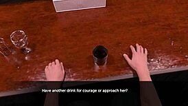 Femdom Mistress Licks Shaved Pussy in Bar Anal Scene