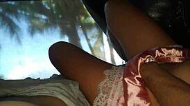 POV Creampie Action In Tent By The Sea With Big Ass Babe