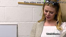 Big tit milf sucks cock over stolen lingerie