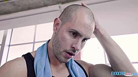 Man, ebony teen Jeni Angel got slammed by fitness hunk Duncan Saint