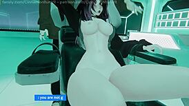 slutty girl bound and fucked in the machine, reaching orgasm