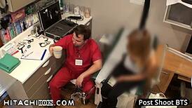 maria santos, a pothead patient, moans through forced orgasms from doctor tampa's hitachi wand in florida hospital