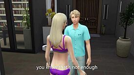 Elle Fanning Receives Sensual Tit Massage In Anime Style