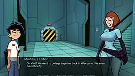 Amity Park character has fun in a shower parody scene.