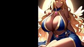 goddess angels ai art compilation featuring submissive asian characters