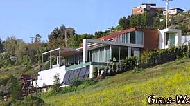 Stockings lesbian babe fingers small tits and oral in high definition 😍