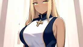 goddess angels ai art compilation featuring submissive asian characters