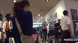 wow, czech teen lured in supermarket, stripped, and pounded hard in pov!