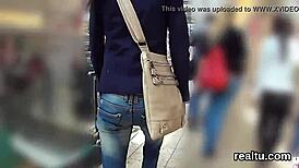 wow, czech teen lured in supermarket, stripped, and pounded hard in pov!