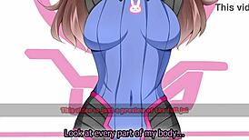 Check out D.Va's edging game with light femdom and submissive endings.