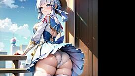 Anime AI Illustration with Big Tits