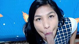 Recalling the intense homemade session where I start fucking, getting pounded in doggystyle with close-ups of pussy, blowjob, sucking, and cumshot