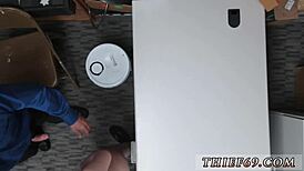 blonde milf fucks for cash in public, almost caught