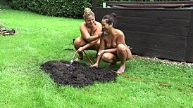 dirty lesbian pussy play in action