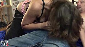 Wow, French Slut Blows and Rims in Pink Satin Panties!