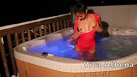 Slutty Asian Teen Sucks Photographer In Hot Tub