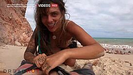 Outdoor cliff fuck with beautiful Latina dreadhot, so hot