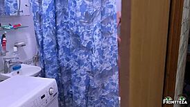 Stepson Caught Spying on Stepmom in Shower with Shocking Creampie Twist