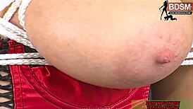 German bondage training with submissive BDSM milf rocks! 😈