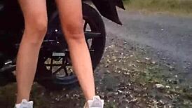 showing tits and pussy in public