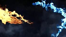 Couple celebrates Halloween early morning with endowed friend Ksal Morningstar, sucking his big black cock.