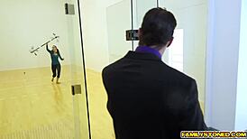 Jade Nile Blowjobs Burglar Step Dad's Big Cock!