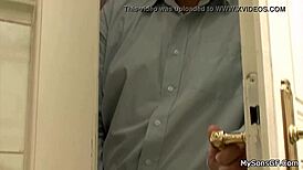 Who is this young girl bathing in the shower with an old man?