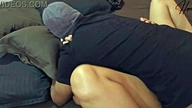 maid spreads hairy pussy in missionary for master to fuck whenever he wants