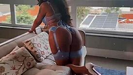 Shemale Nawamylla Masturbates Big Cock in London