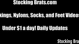 sucking toes in stockings gets us so wet – it's intense