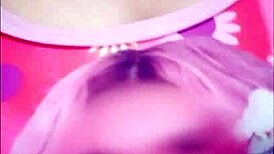 pounding the milf's big tits until she moans and cums