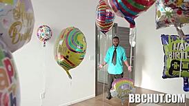 Petite tee reel raven lane gives blowjob and anal for birthday gift