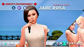 Jade rosa in sims 4 passionpool cumshot scene.