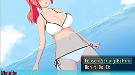 exhibitionist jk flashes and bangs at the beach