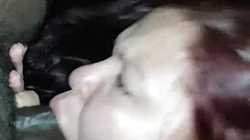 BBW Babe Deep Throats Wet Big Black Cock with Intense Suction