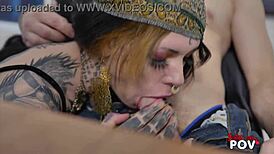 Three Tranny Suck Hard In Intense POV Blowjob Session