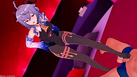 甘雨3D巨屌足交技巧超棒