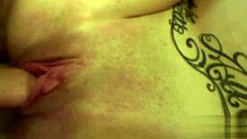European petit teen plays with her tits