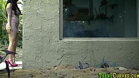 Want to see this teen's pussy licked before she gets smashed doggystyle in the garage?