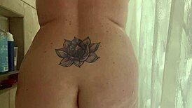 BBW Milf Feels Sensual Pleasure Washing in Shower