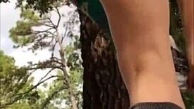 Is This Naughty Slut Squirting Outside In Her Panties?