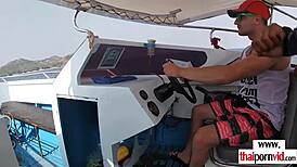 asian girlfriend fucked raw by her boyfriend outdoors