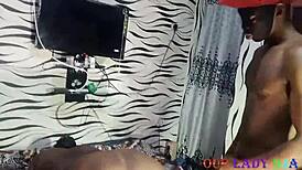 Nigerian lady receives backshot from plumber