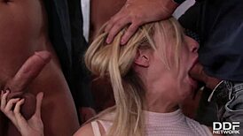 Hey Chessie Kay, can you handle four huge dicks in your mouth?