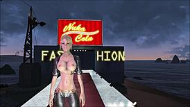 辐射4大奶时尚性感天空秀