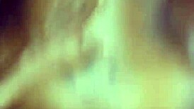 ebony milf intensely masturbates with tail in ass