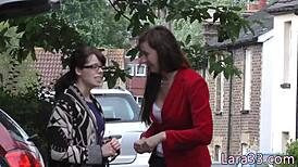 British milf fingerfucks shy picked up teen intensely!